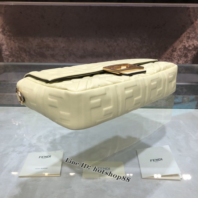 FENDI精品女包 芬迪BAGUETTE中號羊皮手袋 Fendi 0191M迷你肩背斜挎包 fdzg2532